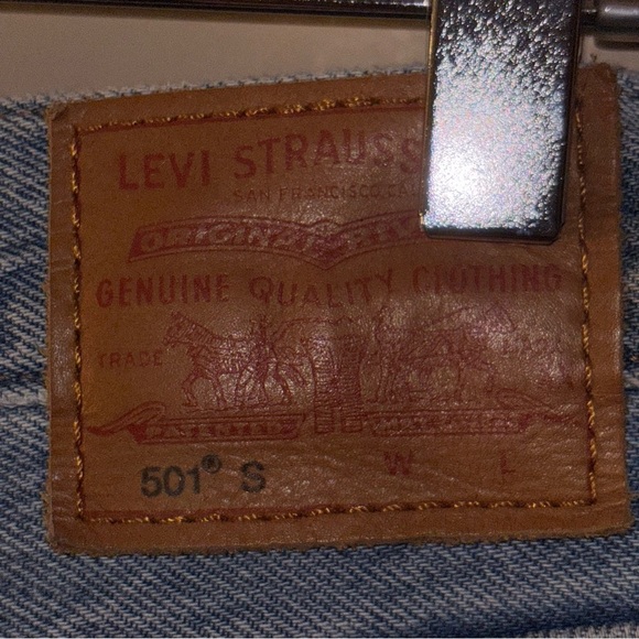 Levi’s Premium Women’s 501 Skinny Blue Distressed Jeans 28/30 - Picture 10 of 10